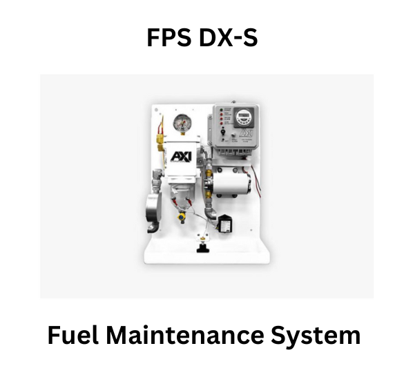 FPS DX-S Fuel Maintenance System with various components and gauges mounted on a white panel